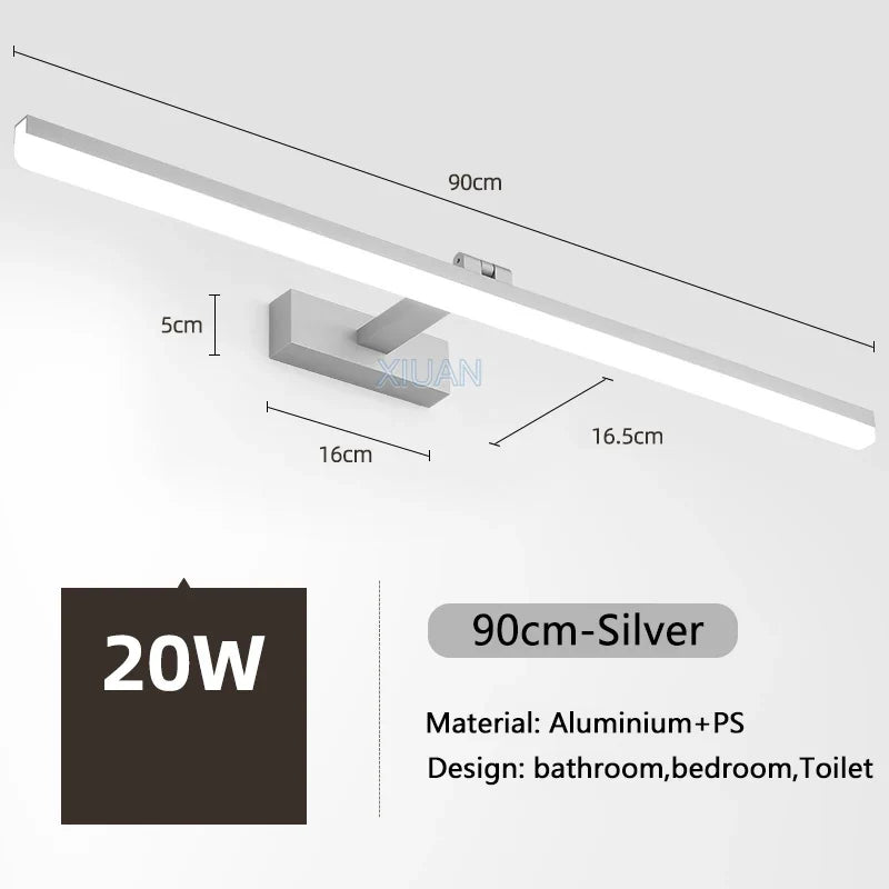lampe led moderne pour miroir de vanité et vestiaire