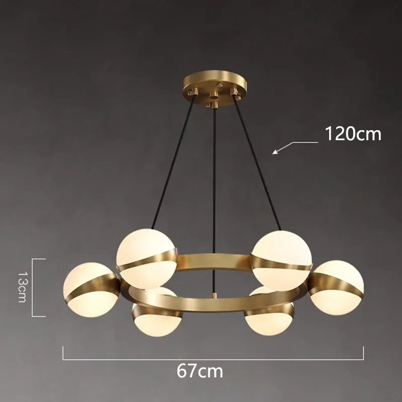boule de verre moderne avec lumière led pour décoration intérieure