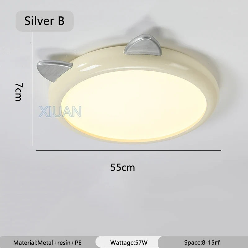 plafonnier dessin animé chaton spectre complet luminaires argent