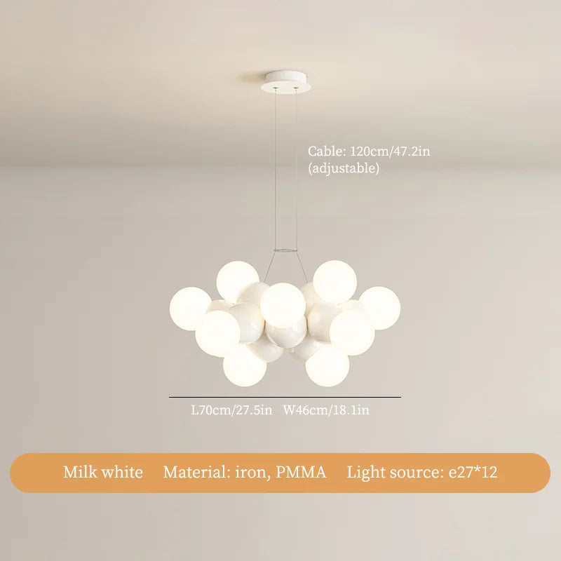 lustre moderne à led en fer pour décoration intérieure