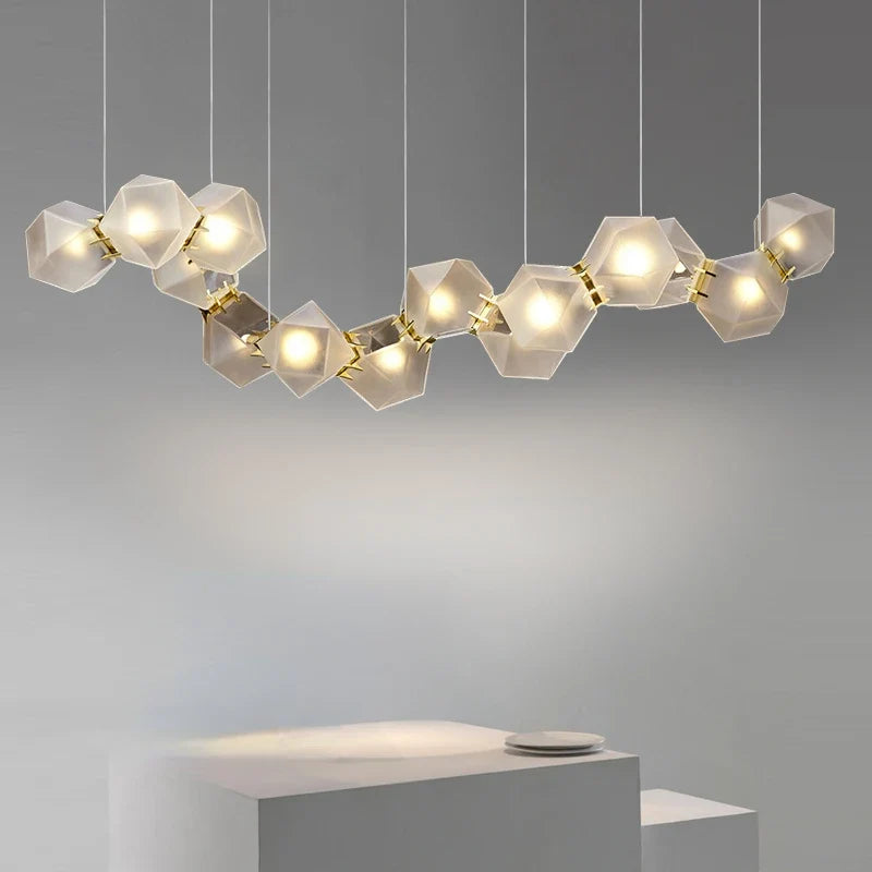 2024 Modern LED Chandelier Nordic Home Decoration  Club Front Desk Hanging Light Office Restaurant Ceiling Chandelier