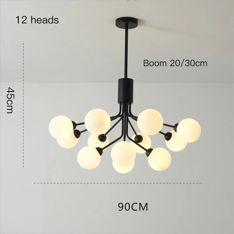 lustre boule de verre design pour intérieur moderne