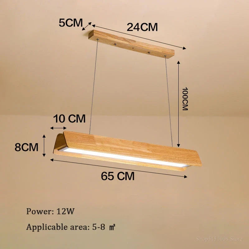 lustre de bureau simple style nordique en rondins pour magasins