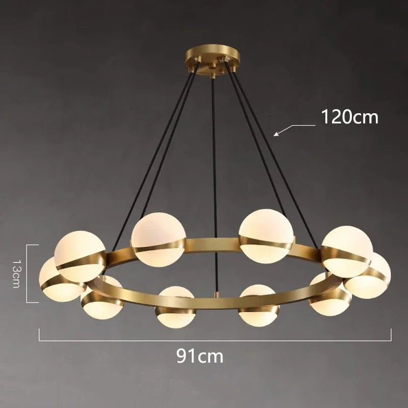 boule de verre moderne avec lumière led pour décoration intérieure