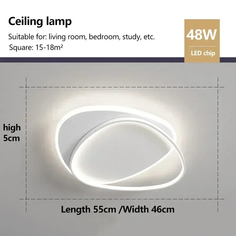 lustre intérieur moderne à leds pour décoration de la maison