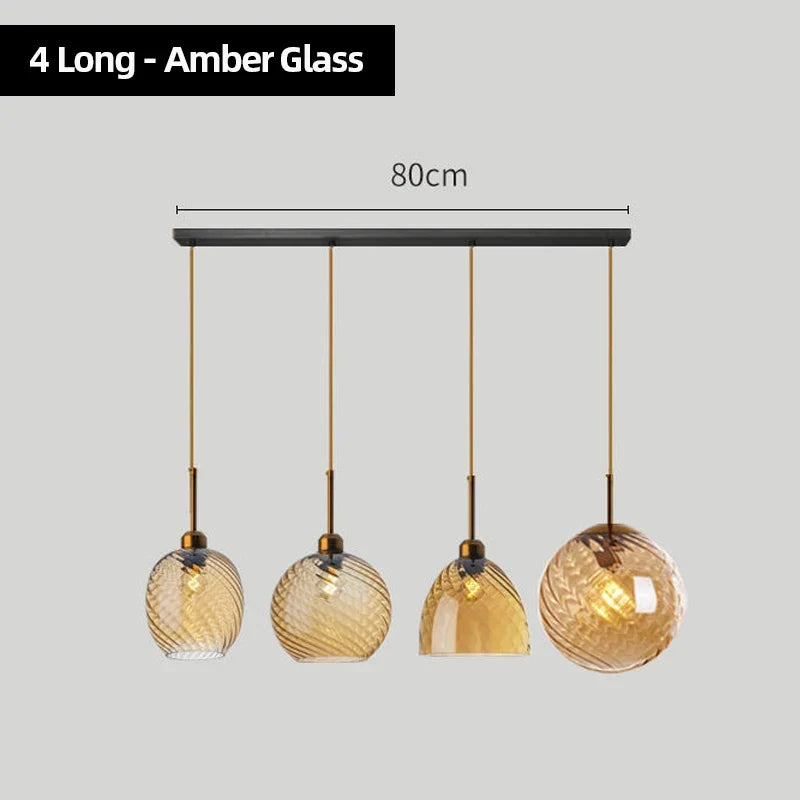 lustre en verre moderne pour bar restaurant hôtel villa