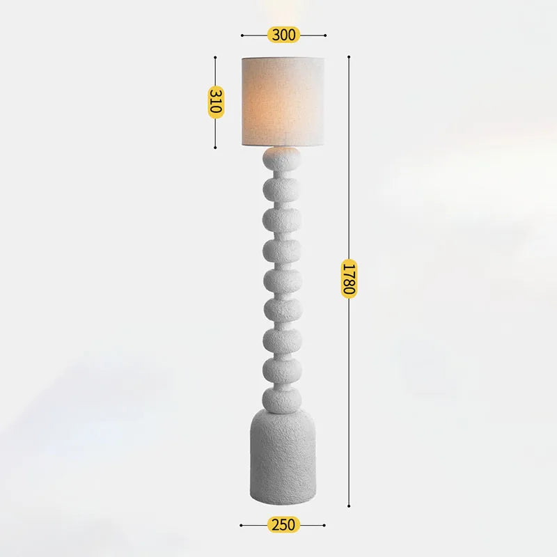 Lampadaire minimaliste wabi-sabi LED E27