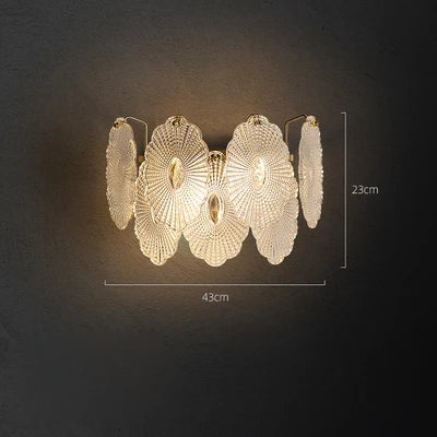 applique murale led en cristal doré à intensité variable