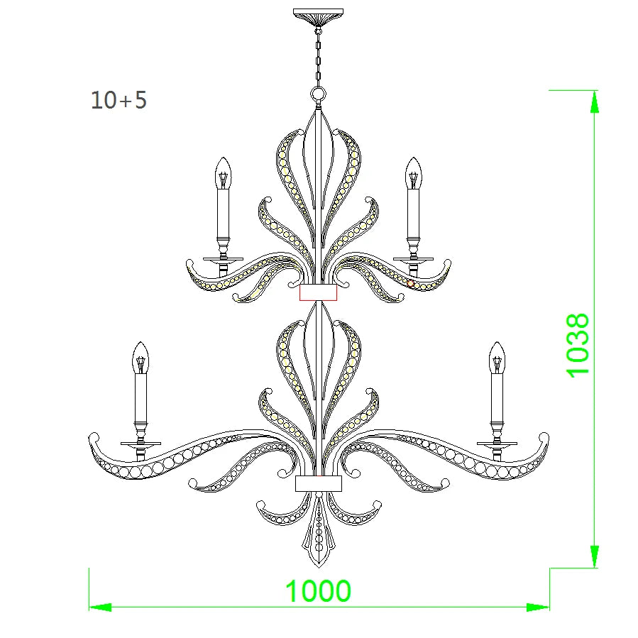 lustre de luxe or design moderne luminaire décoratif idéal bougie
