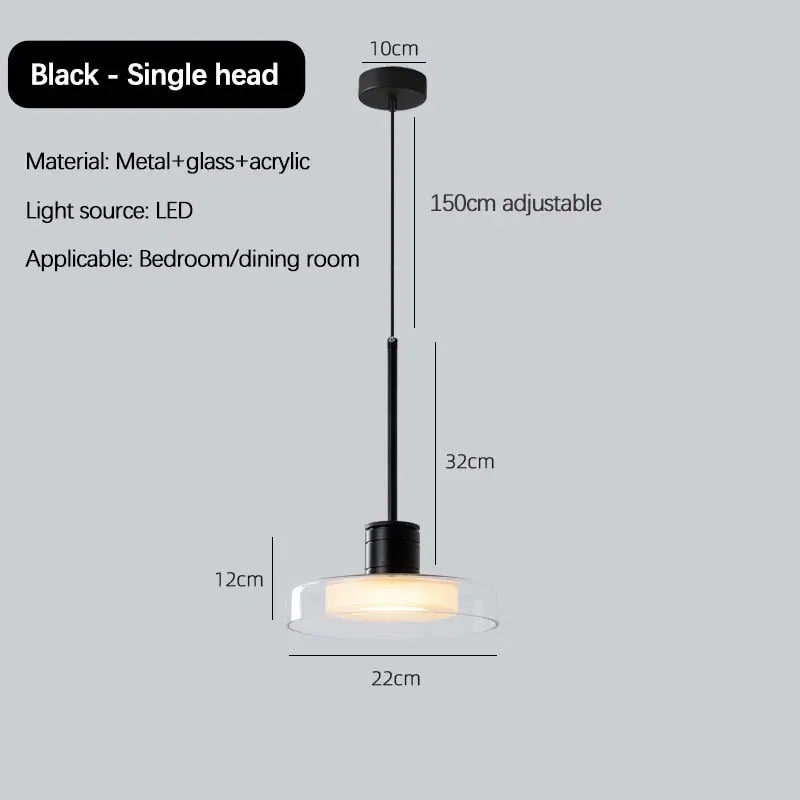 Italy Design Glass Small Chandelier for Bedroom Living Dining Room Led Pandant Light Home Decor Fixture Hanging lamp