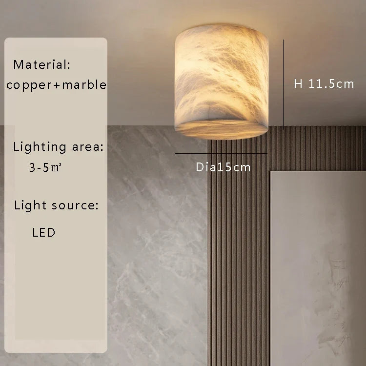 Petit plafonnier Led en marbre espagnol