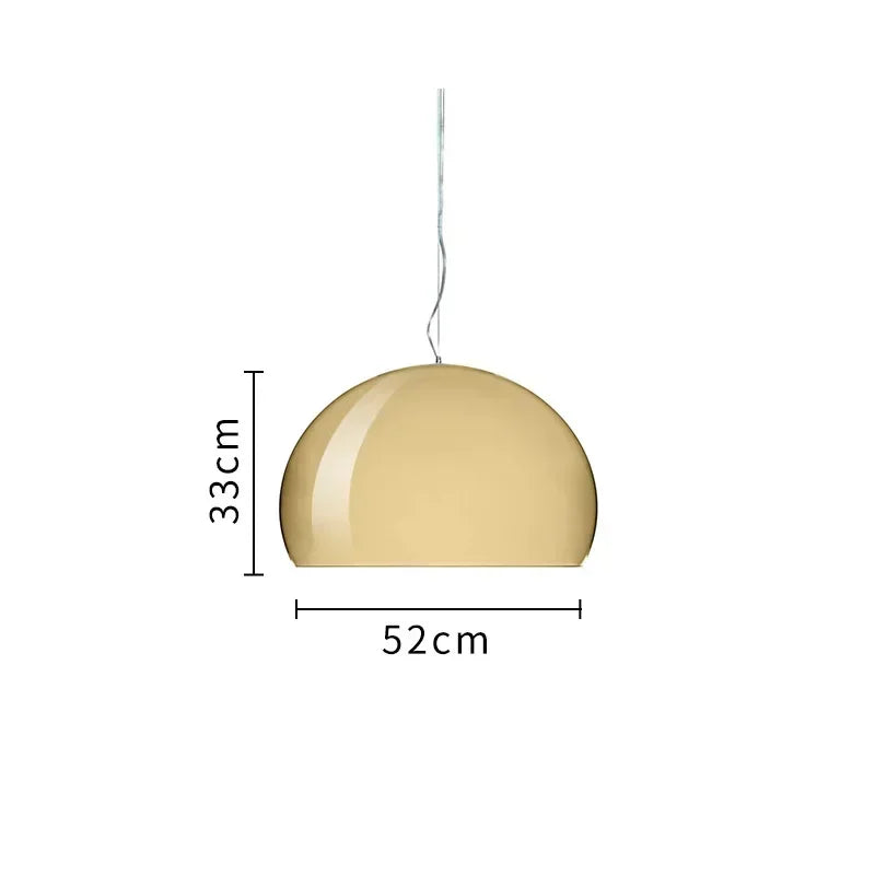 Italian Designer Dome Pendant Lamp Colorful Acrylic Chandelier Ceiling Suspenion Hanging Light with E27 Bulb