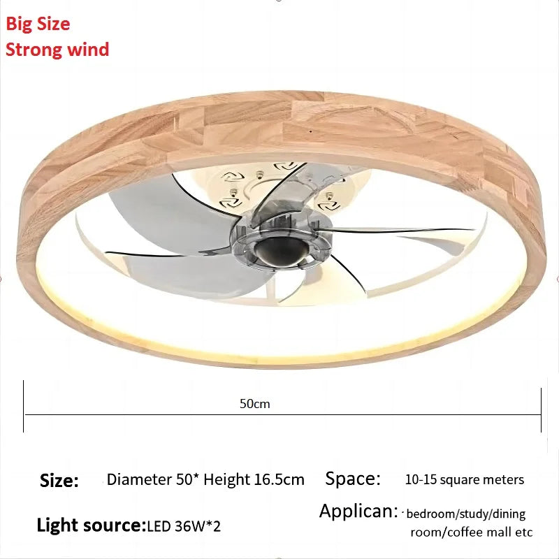 110V~265V APP and Remote Control Dual Intelligent Control  DC 6 speed Regulation Frequency Conversion Ceiling Fan Light