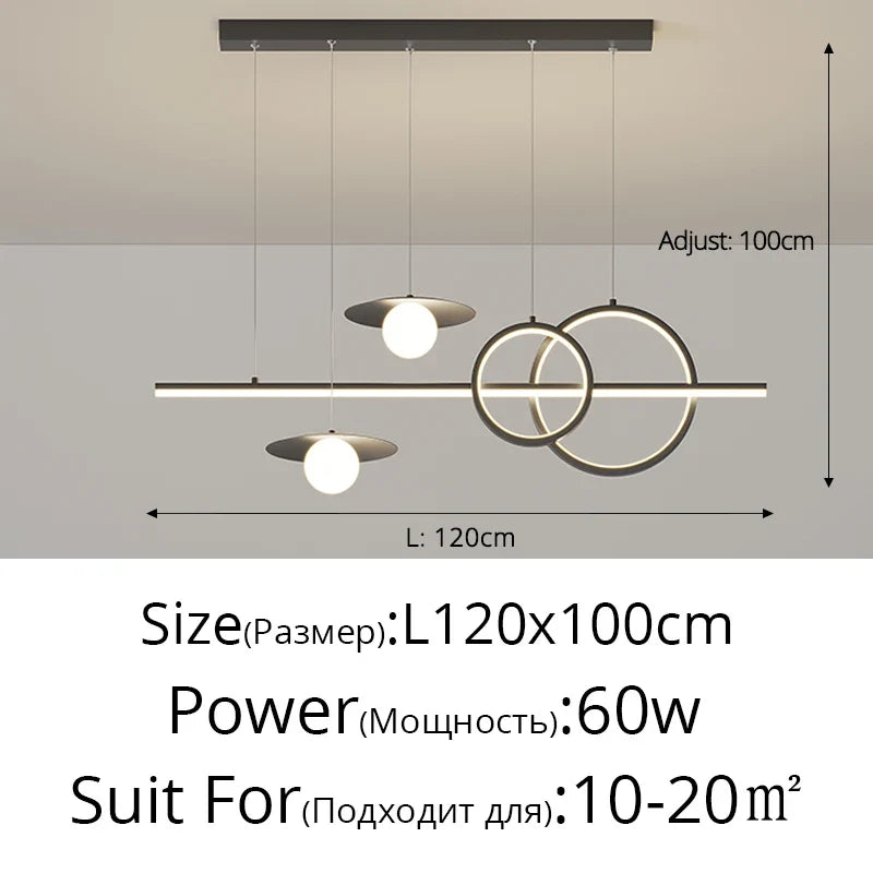 lustre nordique géométrique créatif pour restaurants et bars