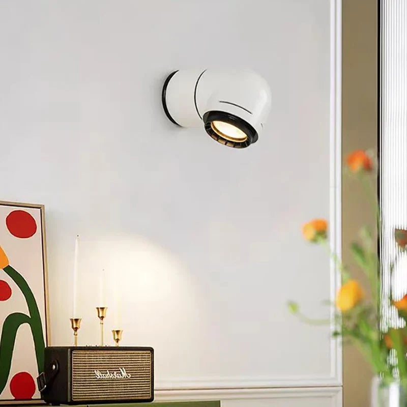 Applique spot LED créative blanc rouge PVC 4000K pour chambre salon allée escaliers