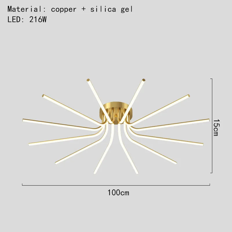 lustre led moderne minimaliste pour éclairage intérieur varié