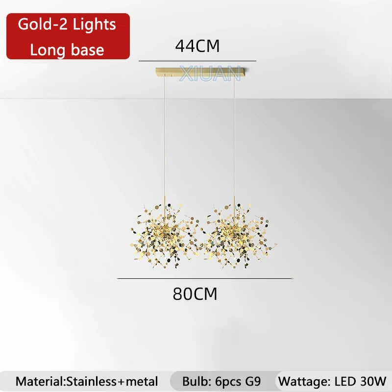 Nordic Luxury Stainless Steel Pendant Lamp Silver Chrome Dining Table Hanging Light Living Room Bar Clothes Shop Decor Lustre