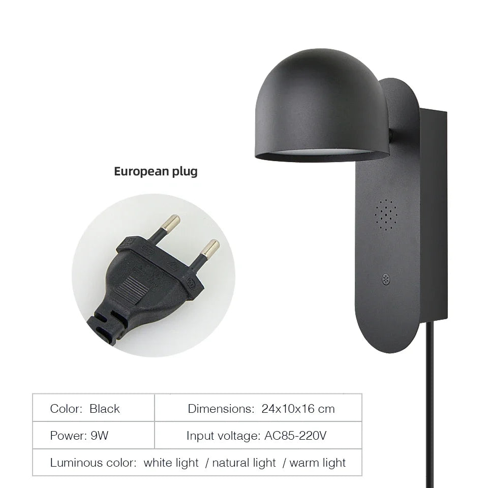 applique murale led intelligente rotative et réglable pour décoration intérieure