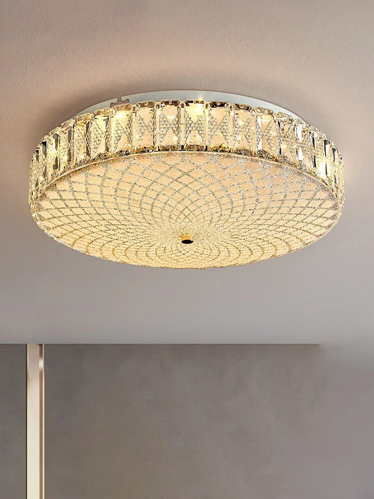 plafonnier led de luxe en cristal design moderne haute qualité 	 lampara