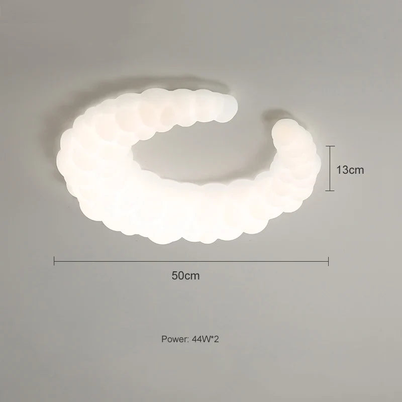 lustre lune design nuage pour décoration intérieure enfant