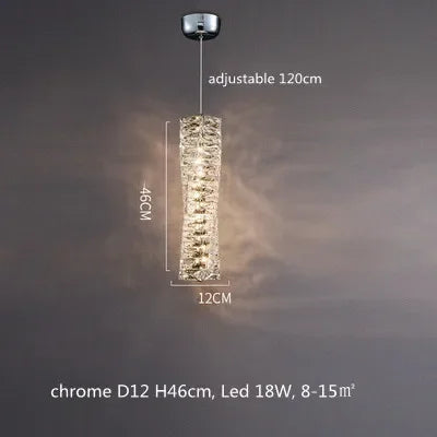 lustre cristal moderne avec télécommande dimmable pour restaurant