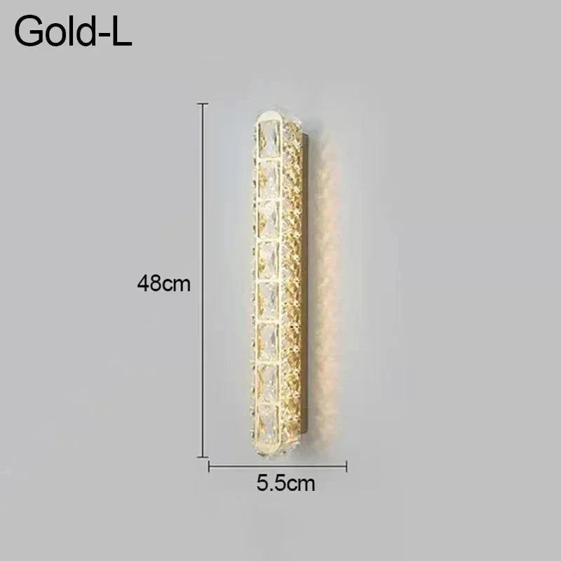 applique murale led ovale moderne en cristal pour décoration intérieure