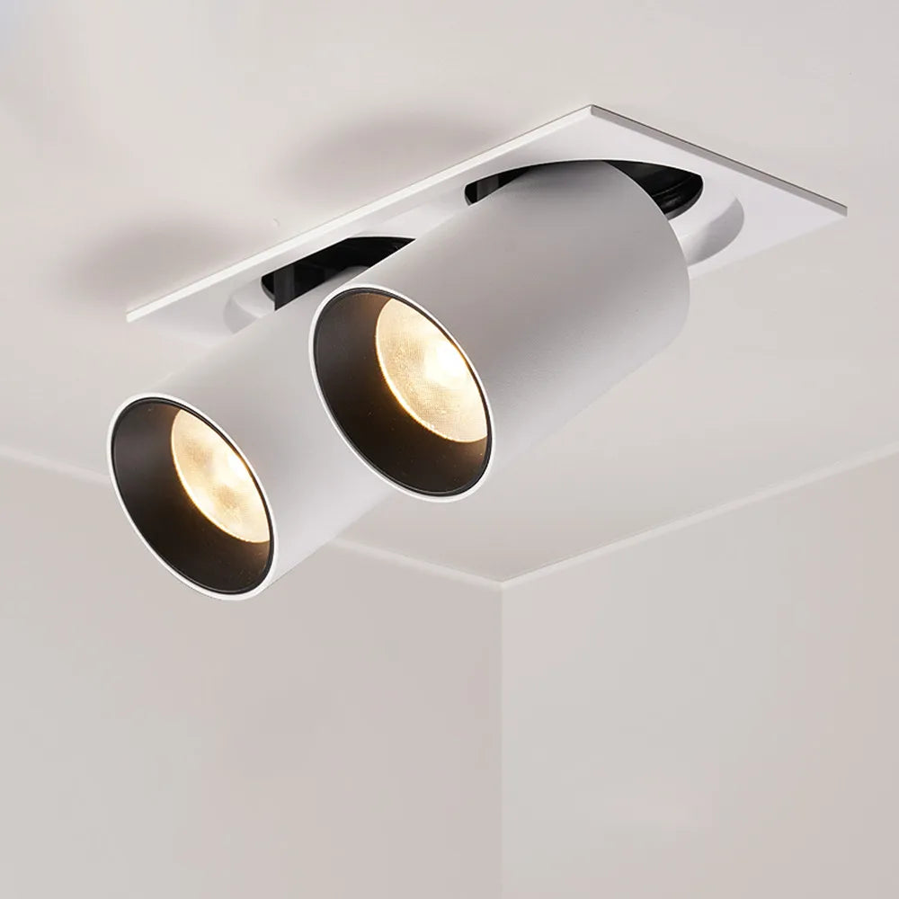 spot encastré led carré télescopique rotation flexible pour maison
