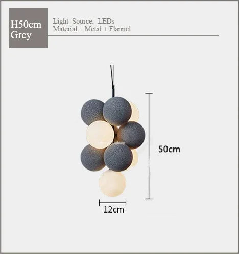 suspension en flanelle style nordique créatif pour espaces modernes