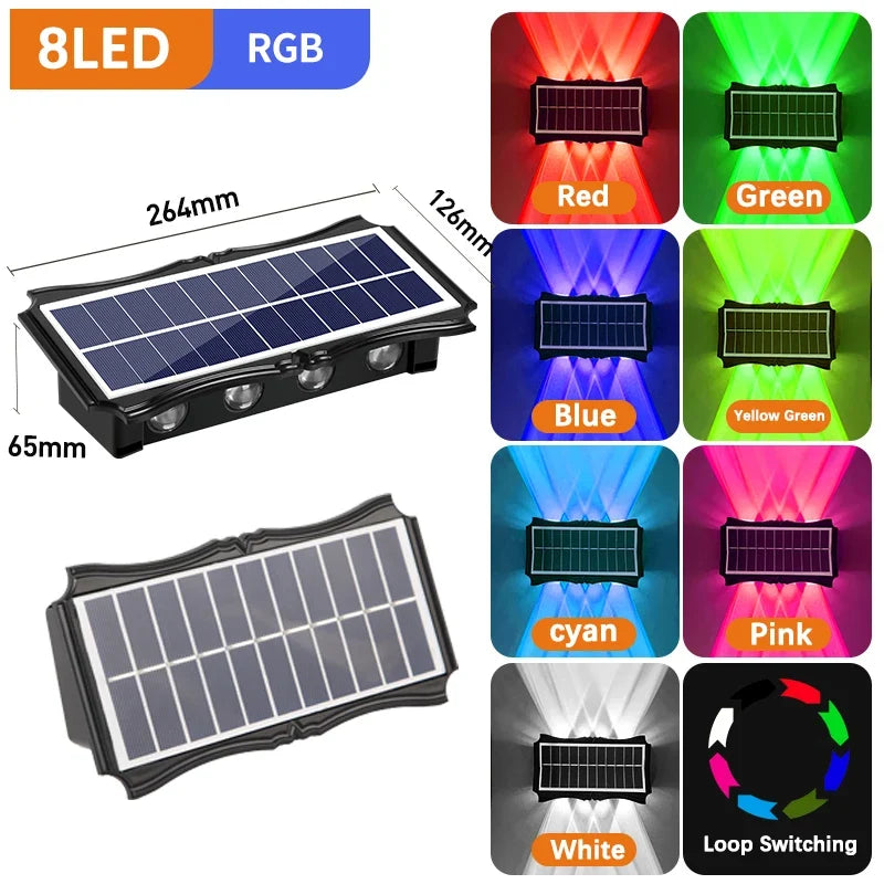lampe solaire led extérieure avec éclairage décoratif automatique