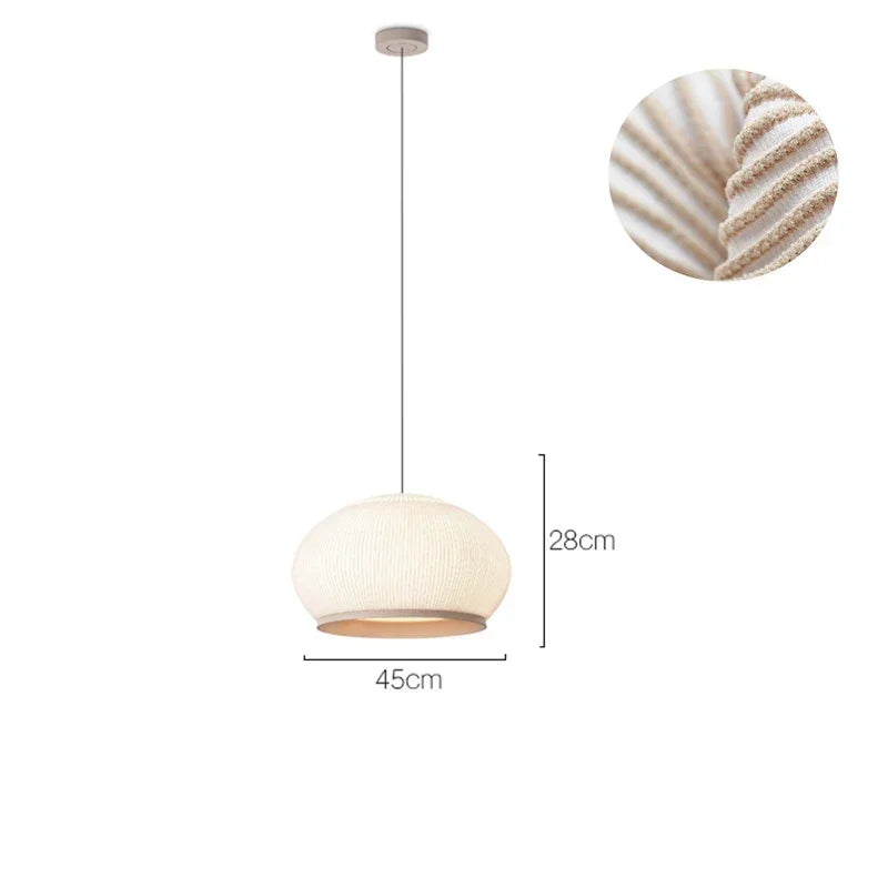 Spanish Designer Pendant Lamp Fabric Chandelier Suspension Hanging Light
