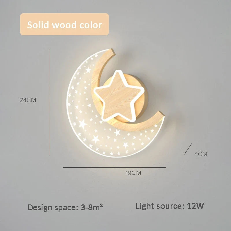 applique murale lune étoile pour décoration chambre enfant