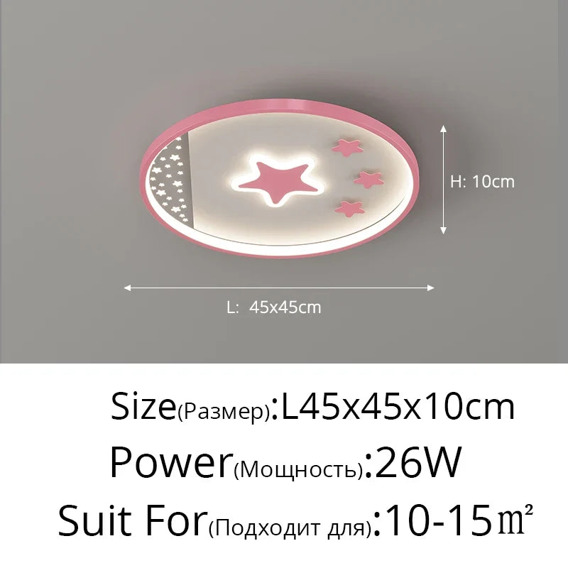 lustre nordique lumineux pour enfants style dessin animé