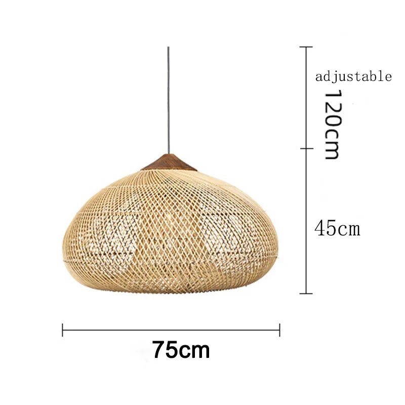 Suspension vintage d'Asie du Sud-Est Lampes en rotin de haute qualité Salle à manger Restaurant Cuisine Luminaires Loft Luminaires