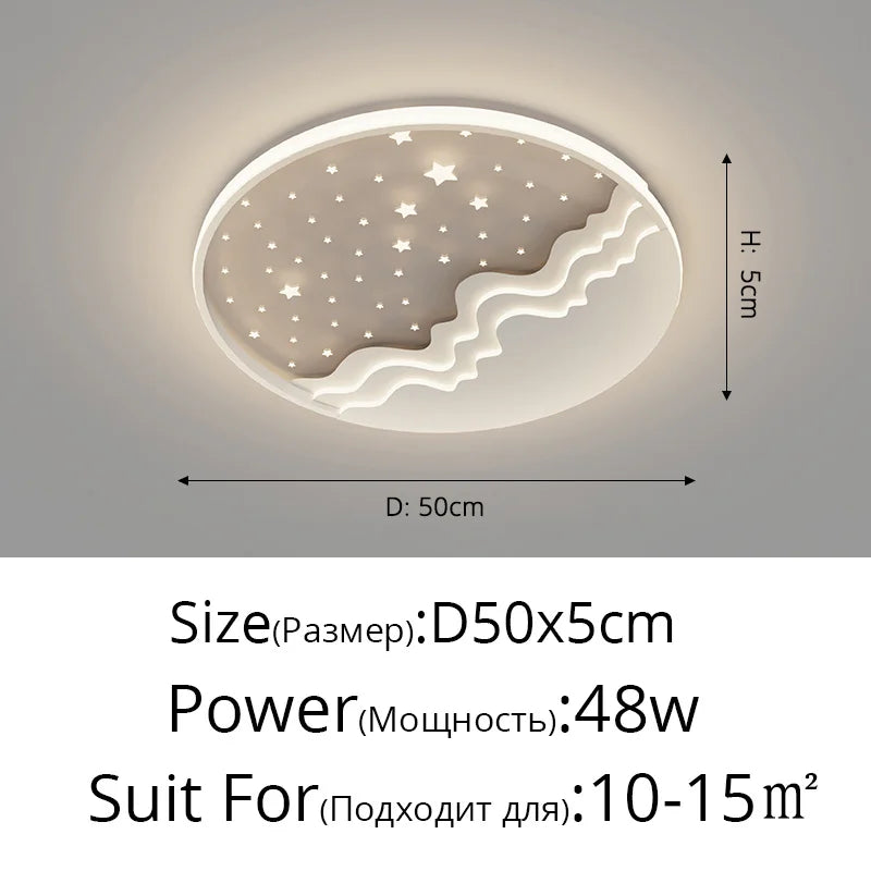 Modern Circular LED Chandelier Installed On The Ceiling, Interior Bedroom, Living Room Decorative Light, Creative Lighting