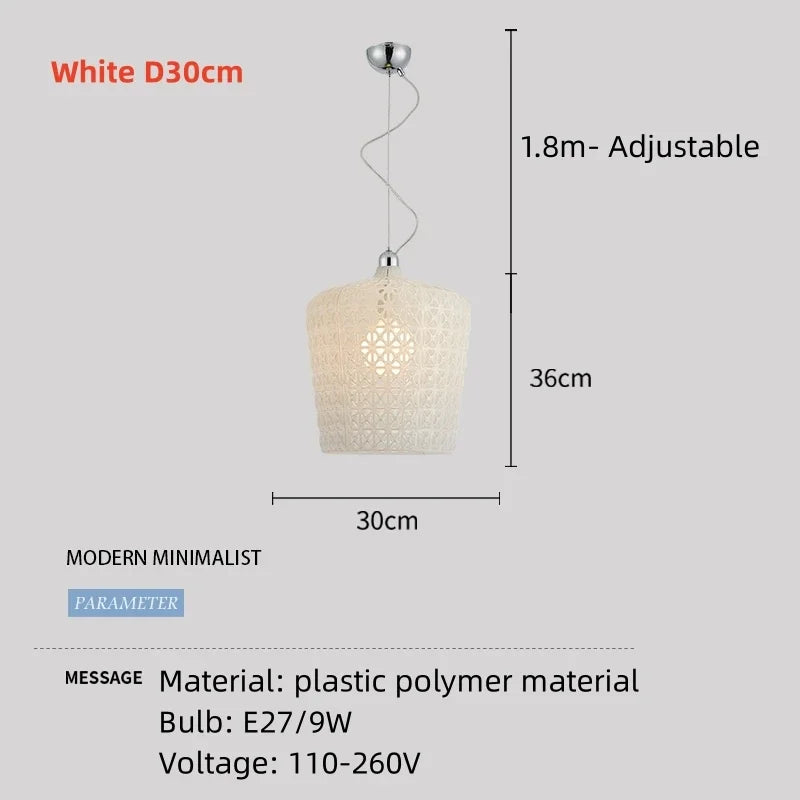 lustre italien moderne creux décoratif avec lumières led acryliques