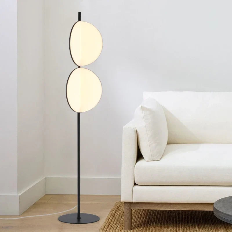 lampadaire led design nordique à lames rotatives pour décoration