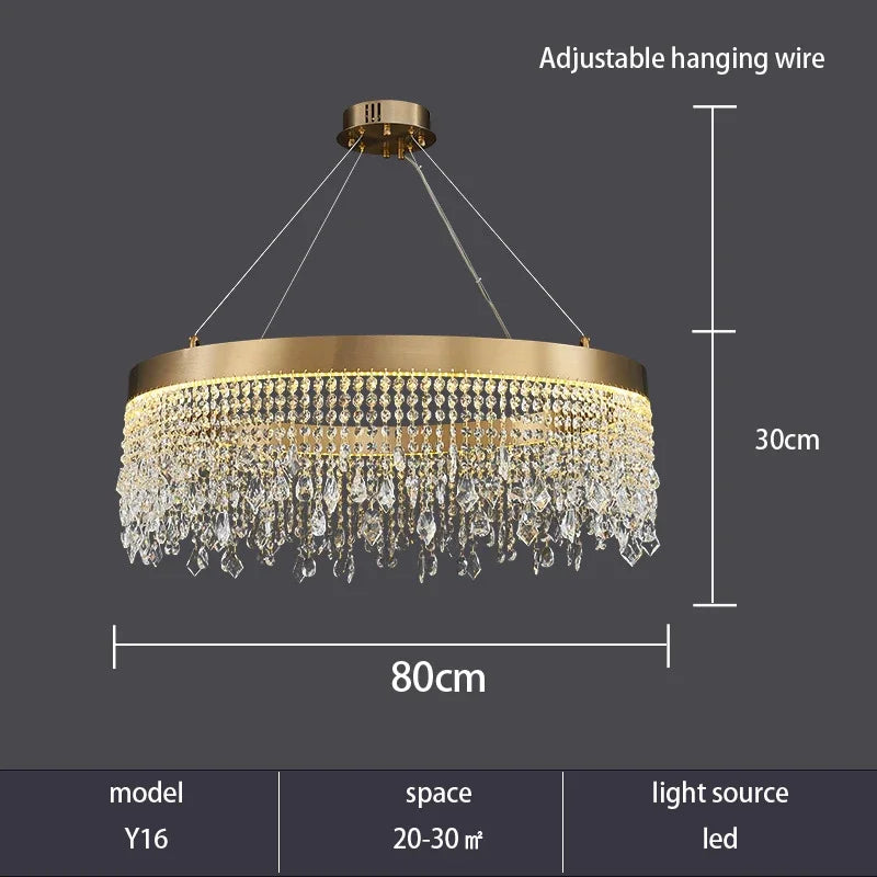 plafonnier led moderne en cristal luminaire décoratif d'intérieur