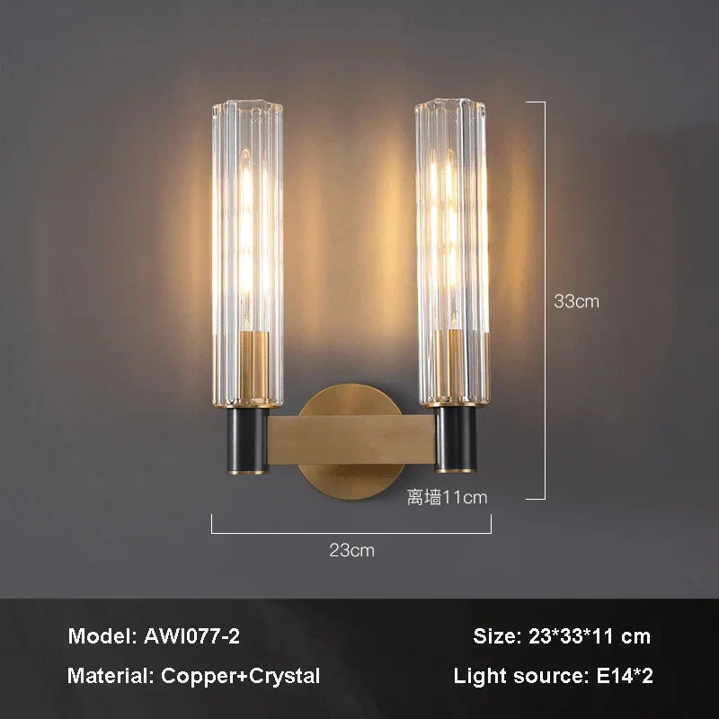 applique murale led design rétro en laiton pour un éclairage moderne