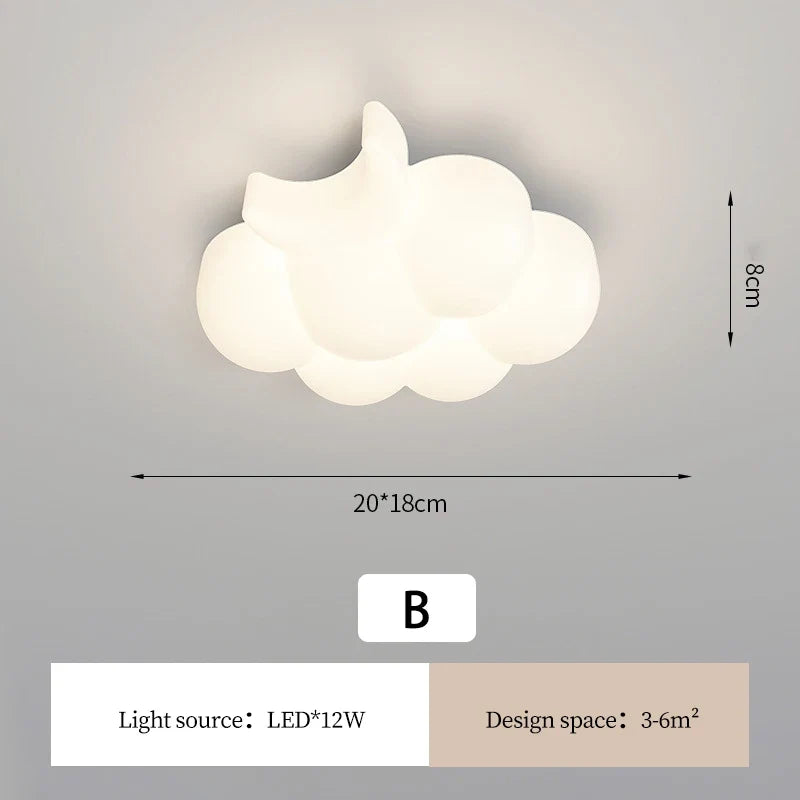 applique murale nuage blanche lampe enfant design moderne et chaleureux