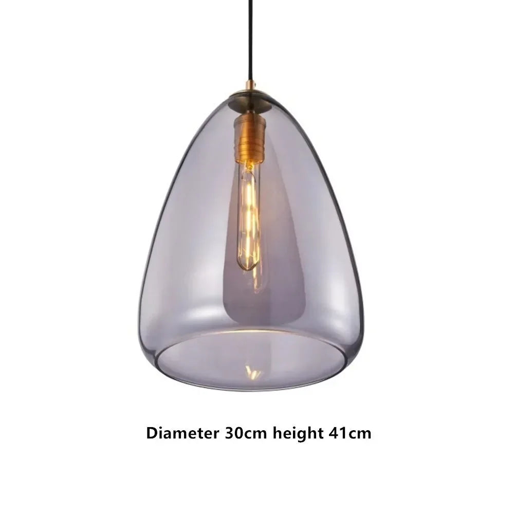 suspension en verre design nordique pour décoration intérieure moderne