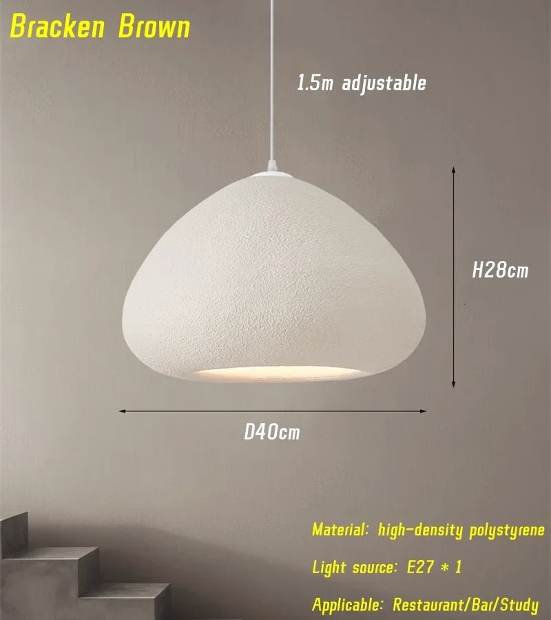 Handmade Wabi-Sabi Restaurant Pendant Light Nordic Cream Style Bar Table Lamp Designer Bedroom Lighting Deco LED Loft Chandelier