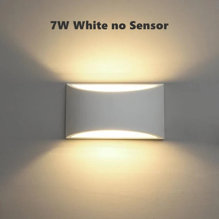 5W 7W COB LED Outdoor Wall Lamps PIR Motion Sensor Aluminum Porch Garden Corridor Light Up and Down Lighting Indoor Sconce Light