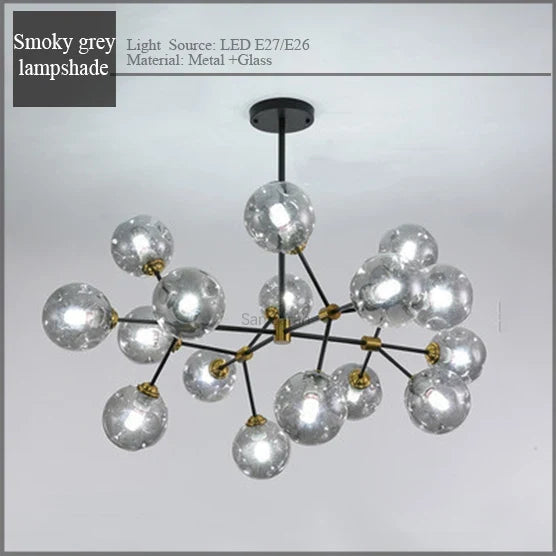 Modern minimalist kitchen, family, bedroom, dining-room, droplight attic luxury glass bubbles molecular droplight