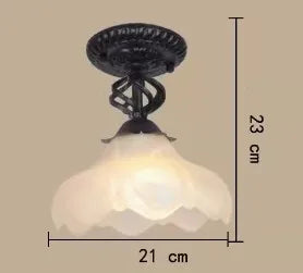 lustre rétro industriel en fer et verre créatif