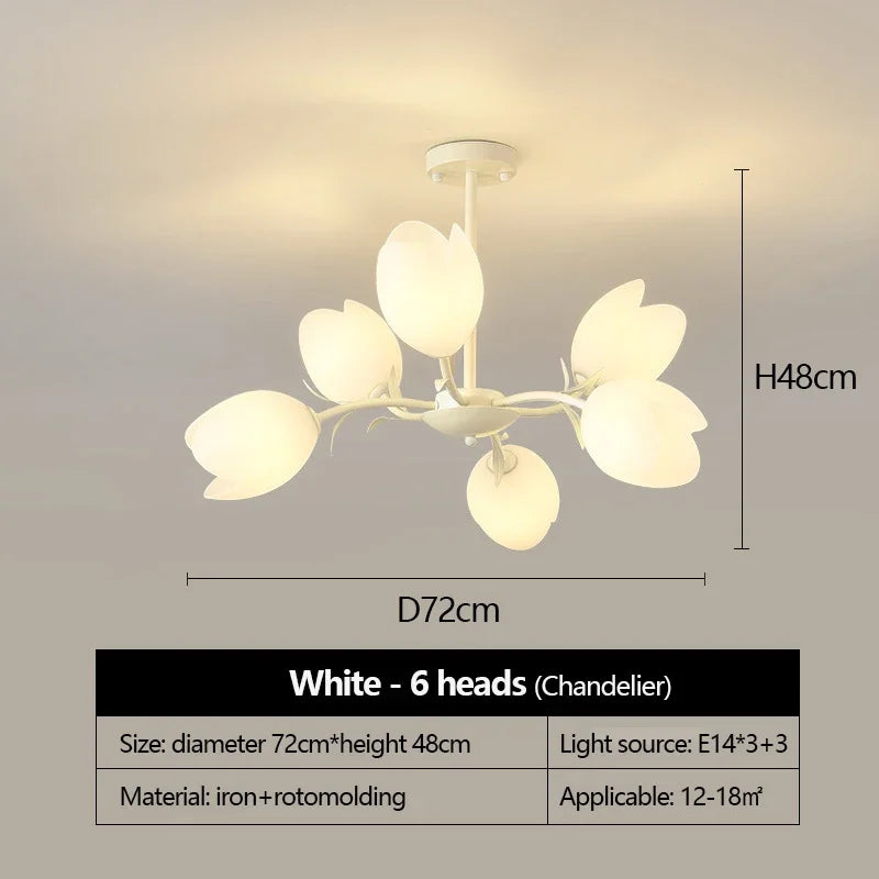 lustre orchidée à LED pour éclairage romantique et chaleureux