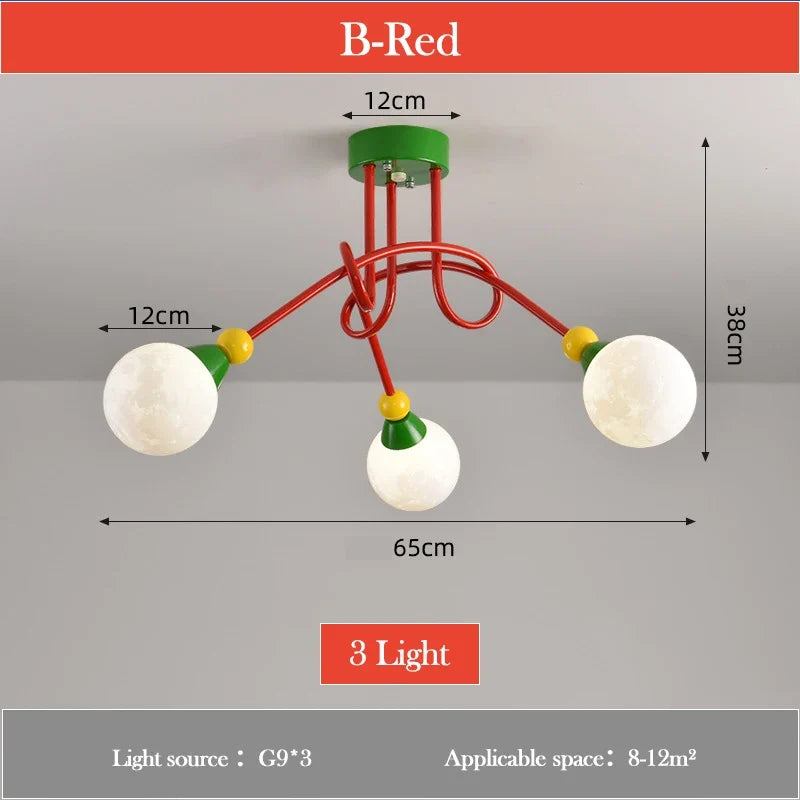 plafonnier 3d lune bulle pour chambre enfant décoration magique