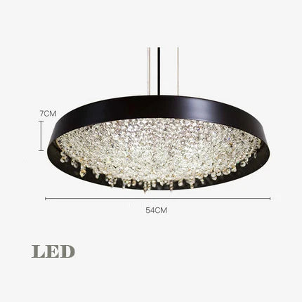 lustre moderne minimaliste en cristal pour éclairage intérieur