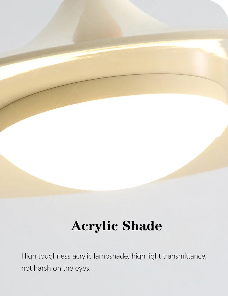 suspension led design moderne avec protection oculaire en fer et acrylique