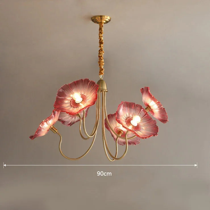 lustre moderne léger au design floral simple et créatif