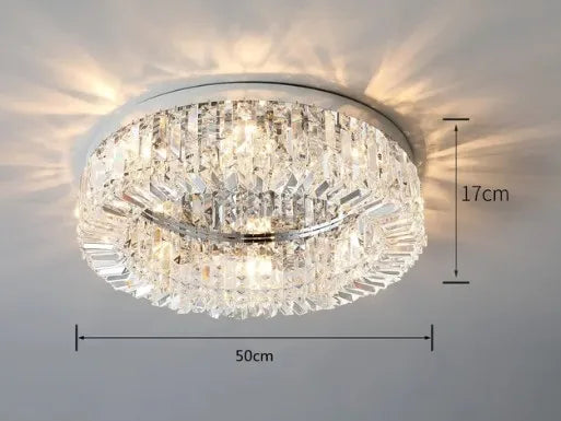 lustre en cristal moderne doré argenté à led pour décoration intérieure